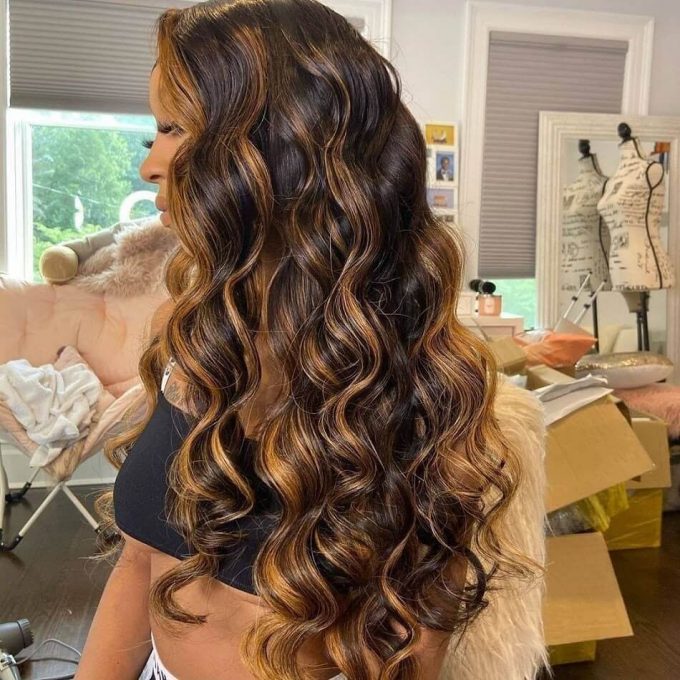 highlight body wave wig