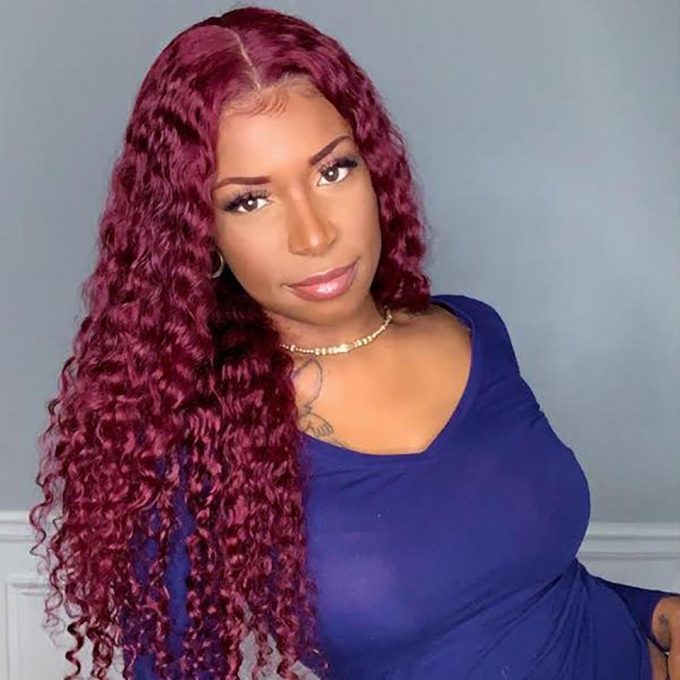 99J Deep Wave Lace Front Wig